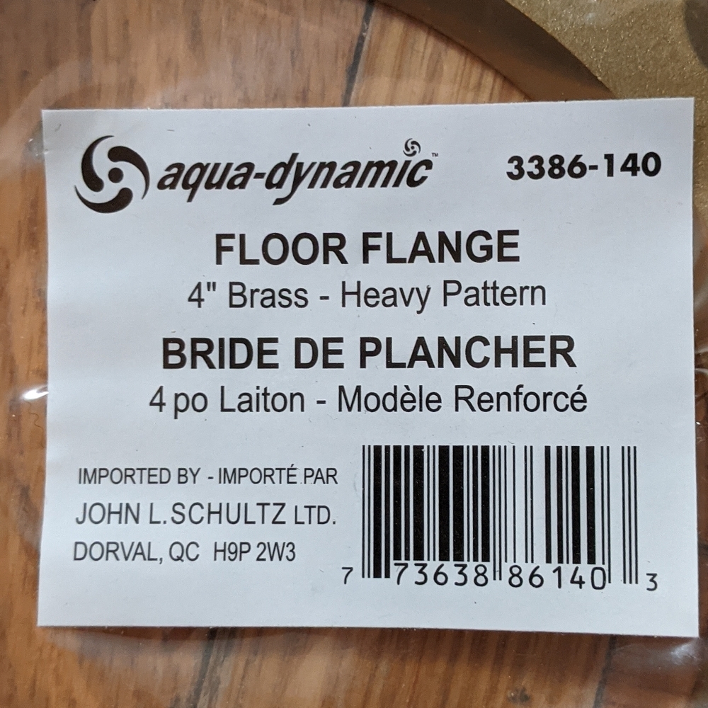 Aqua dynamic floor flange